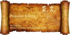 Ruszka Kitti névjegykártya